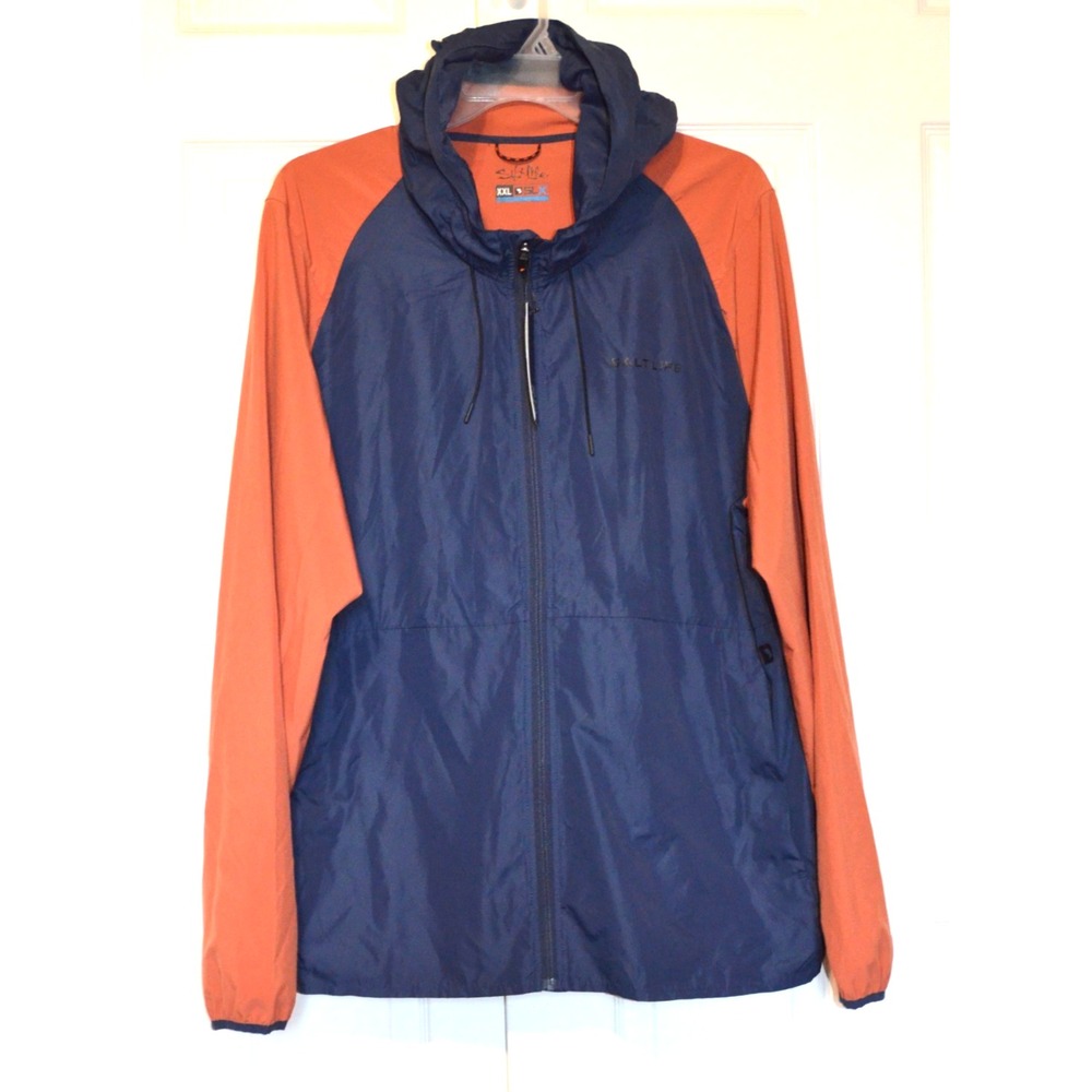 Salt Life‎ SLX Performance Lightweight Windbreaker Hooded Jacket Men's XXL